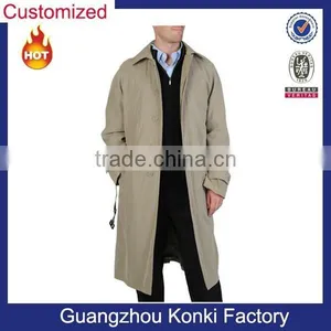 Men's Full-Length Belted Raincoat Jacket thumbnail-1