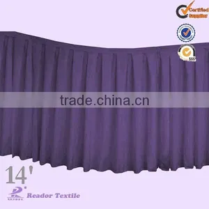 14' Polyester Table Skirting for Wedding thumbnail-1