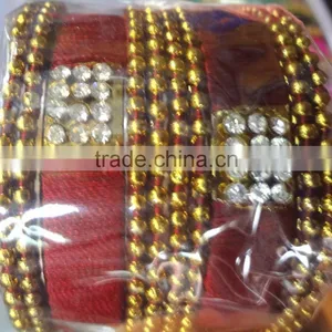 STOCK CLEARANCE Fashion Turquoise Silk Thread Bangles,Bridal Wholesale Bangles Bracelet,Fashion Bangle Sets thumbnail-5