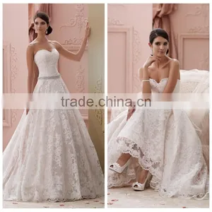 Sexy Sleeveless Lace Ball Gown Wedding Dress Costume Alibaba2016 thumbnail-1