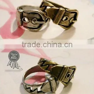 Fashion Buckle Rings, Cool Rings, Personalized Antique Rings thumbnail-1