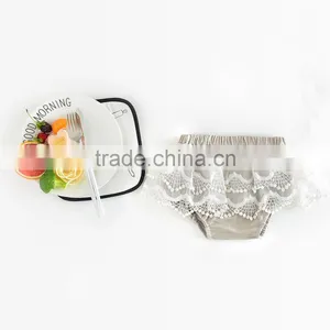 Pure White Woven Cotton Bloomers Double Chiffon Mesh Tassel China Manufacture Product thumbnail-3