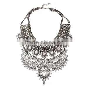 Wholesale Chunky Statement Necklace in China Crystal Jewelry Diamond Jewellry thumbnail-1
