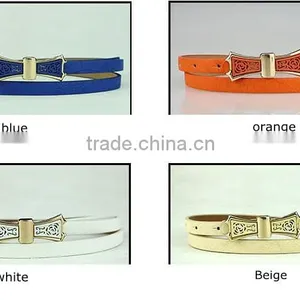 MOQ 1pc High Quality Shinny 14 Different Colors Beautiful Metal Buckle Cheap Price Belt for Women Belt Cummerbund thumbnail-3