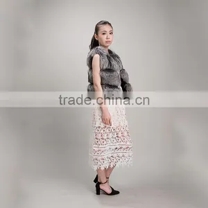 Myfur Winter Warm Real Short Fox Fur Vest Women Style thumbnail-4