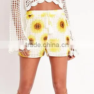 EY0576P 2016 Latest Summer Casual Retro Pattern Printed Shorts Women thumbnail-1