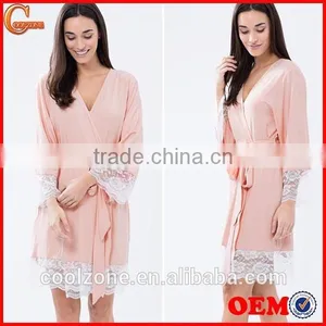 Relaxed Fit Wrap Front Comfortable Bamboo Bathrobe Wholesale Luxury Bathrobe thumbnail-1