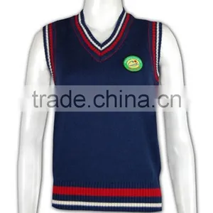 ISO9001/BSCI Manufature Tailored Made Unique School Uniform Sweater Vest thumbnail-2