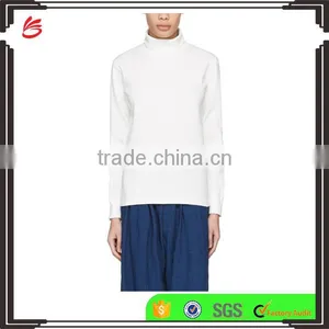 High Quality Long Sleeve Stretch Cotton Turtleneck Pullover Sweaters Women thumbnail-1