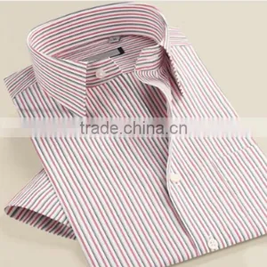 New Style 2016 Men Striped Short Sleeve Casual Dress Shirt , Men Garment thumbnail-3