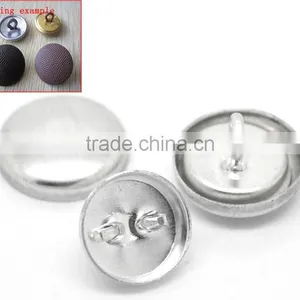 300Sets Aluminum Tone Shank Wire Back Cover Metal Buttons thumbnail-1
