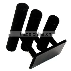 Custom Black Paper Velvet Bangle Watch Bracelet Jewelry Display Stand thumbnail-3