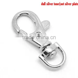 Silver Tone Lobster Swivel Clasps For Key Ring 3.8x1.8cm(1-1/2"x3/4"),20PCs,8seasons thumbnail-1