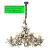 EUROPEAN Copper Chandelier With Flowers,european Handing Lamp,european Pendant Lamp,european Ceiling Lamp thumbnail-1