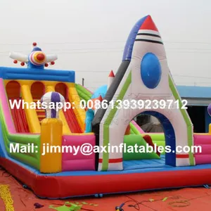 Commercial Airplane Inflatable Bouncer Combo,Jumping Bouncy Castle With Slide,Jumping Bouncy Castle For Kids thumbnail-1