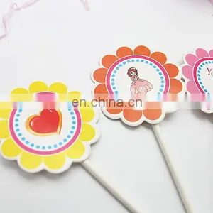 High Quality Colorful Flower Shape Baby Girl Birthday Cake Decoration thumbnail-2