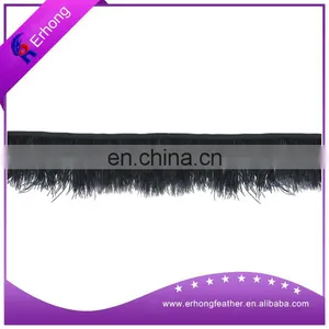 Natural Black Ostrich Feather Trim thumbnail-1
