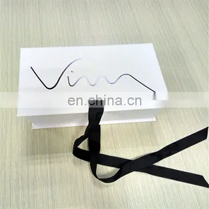 Popular !!! Pure White Christmas Packaging/christmas Gift Box With Bow Closure thumbnail-5