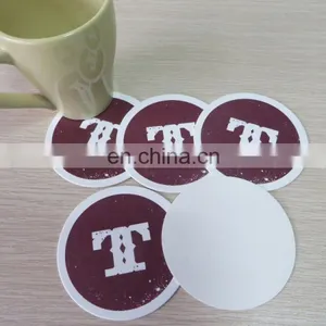 Hot Sale Letter Printing Thin Cork Cardboard Coaster for Beverage thumbnail-3