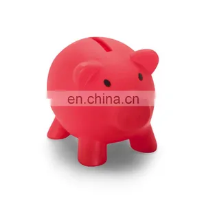 Piggy Shaped Plastic Pvc Coin Bank and Money Box Coin Can With Bottom Lid thumbnail-1