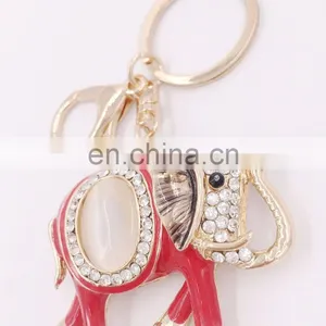 Popular Auspicious Color Elephant Charm Pendant Purse Bag Car Key Ring Chain thumbnail-2
