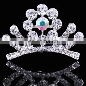 Mini Cute Sweet Kids Trendy Rhinestone Korean Style Crown Tiaras thumbnail-1