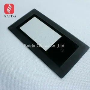 3MM Black Silk Screen Printed Glass Panel for LED Flat Panel Down Lights thumbnail-2