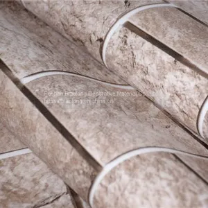 Eco-friendly Fireproof Brick Texture Self Adhesive PVC Film Vinyl Wallpaper thumbnail-2