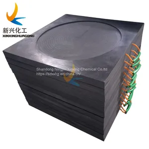 PE Material Portable Crane Mat Uhmwpe Cribbing Block Crane Foot Pad With Machined Logo and Rough Anti-slip Surface thumbnail-1