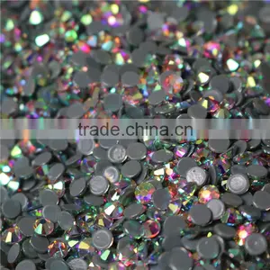 Best Quality Wholesale 14 Facets Crystal AB Flatback Hotfix Rhinestone for Bags Clothing Accessories thumbnail-2