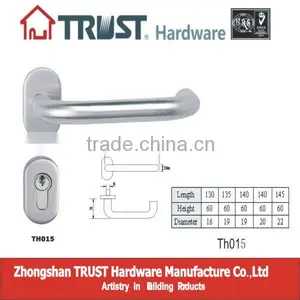 TH015:Trust Stainless Steel Hollow Round Door Handle With Escutcheon thumbnail-1