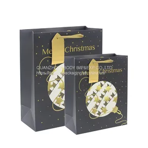 Custom Reusable Coated Paper Christmas Gift Packaging Bag thumbnail-2
