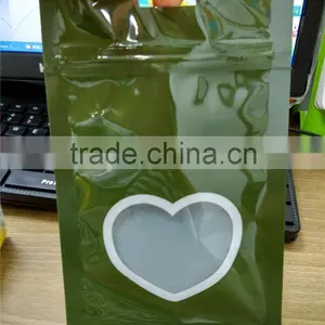 Resealable Plastic Zip Lock Bags With Handle and Clear Heart Window thumbnail-1