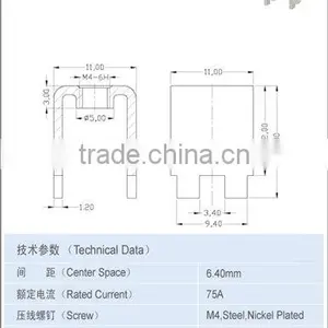75A Terminal Accessories 6.40*9.80mm Brass Terminal thumbnail-2