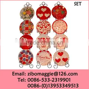 Valentine's Designed Custom Porcelain Plates With Rack for Decoration Items for Tableware thumbnail-1