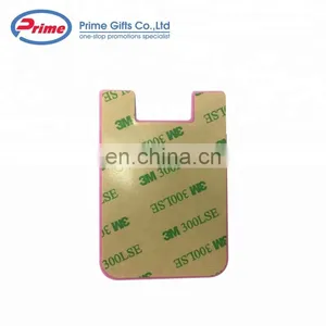 Custom Logo Printed Adhesive Silicone Cell Phone Wallet for Promotions thumbnail-2