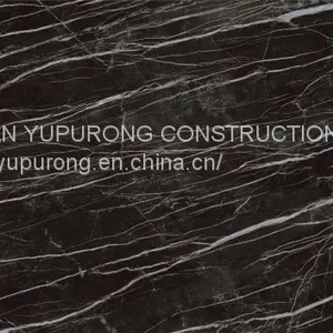 Premium Matte Black Marble Large Format Thin Porcelain Panel 3000x1000mm thumbnail-4