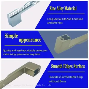 Modern Kitchen Gold Furniture Cabinet Handle, China Furniture Hardware Supplier Brushed Nickel Cabinet Handles thumbnail-5