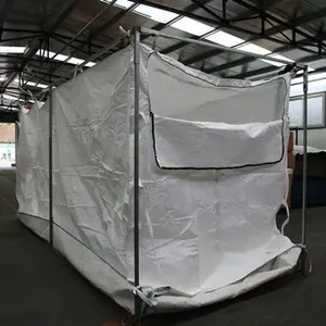 Ventilated Big Bag PP Tote Bag UV Coated Firewood Bag Mesh 800kg Bulk Bags Super Sack 1ton Bag for Firewood, Potato, Onion thumbnail-2