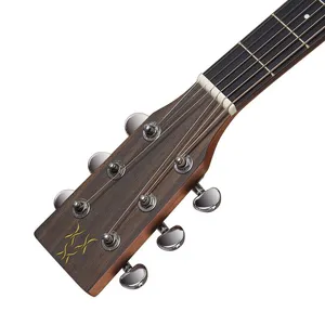 YAN Yan 40-inch JF Body ,Spruce Solid Top Mahogany Backsides Natural Color Guitar Factory Folk Guitar SM-19 thumbnail-5