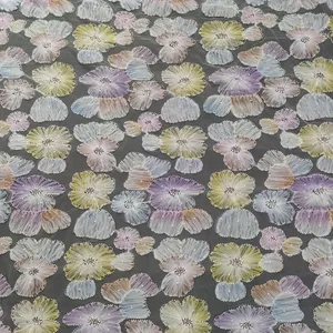 XW5296 Novel Designs Tape Embroidery Ribbon Lace Fabric With Beads Bridal Fabric thumbnail-2