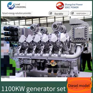 Shanghai Diesel Engine Co., Ltd. 12-cylinder V-type Large-displacement Power 1100kw Diesel Generator Set With High Power Output thumbnail-4