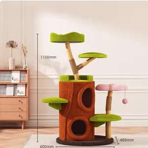 Modern Eco-Friendly Reusable Multi-Layer Cat Tree With Reinforced Base for Large Cats thumbnail-3