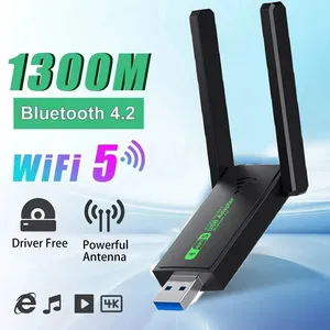 1300Mbps USB 3.0 WiFi Adapter Network Card Dual Band 2.4G/5GHz Bluetooth 4.2 Wireless Receiver Transmitter For Desktop Laptop PC thumbnail-1