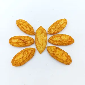 Hot Selling Willow Leaf Shaped Fried Rice Crackers Savory BBQ Flavor for Wholesale Bulk Snack Distributors thumbnail-4