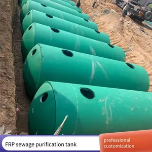 Finished and In-stock Grp Three-compartment Septic Tank for Campus Sewage, Buried Underground Purification and Treatment Facility thumbnail-5