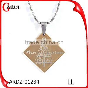 Merry Christmas Gold Jewelry Gift Pendant Necklace thumbnail-1
