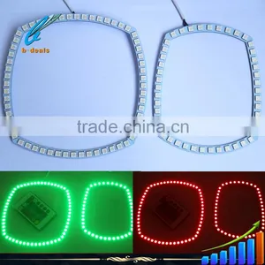 RGB Multi-Color LED Angel Eyes Halo Rings Kit For 2011-2014 Dodge Charger With Remote thumbnail-2