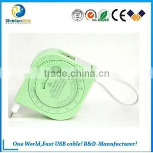 High Quality Logo Custom Retractable Usb Cable for SA and I-phone thumbnail-1