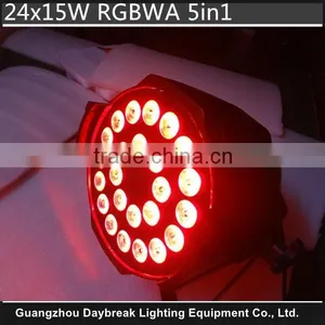 24x15w Led Par RGBWA 5in1 Stage Dmx Led Lighting Full Color Mixing Disco Led Par Can Factory Wholesale Good Price 24 * 15 thumbnail-1